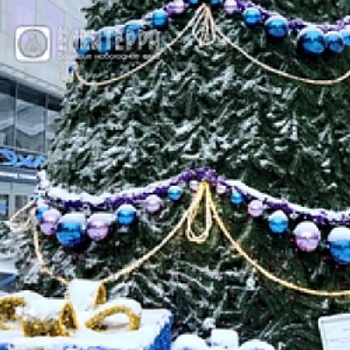 Искусственная уличная елка 10 метров с комплектом оформления Русское Рождество